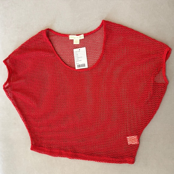 Staring at Stars Red Mesh Crop Top - Size S - NWT - Picture 2 of 12